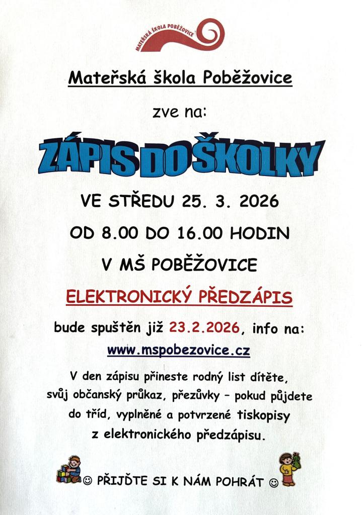 ZÁPIS DO&nbsp;ŠKOLKY